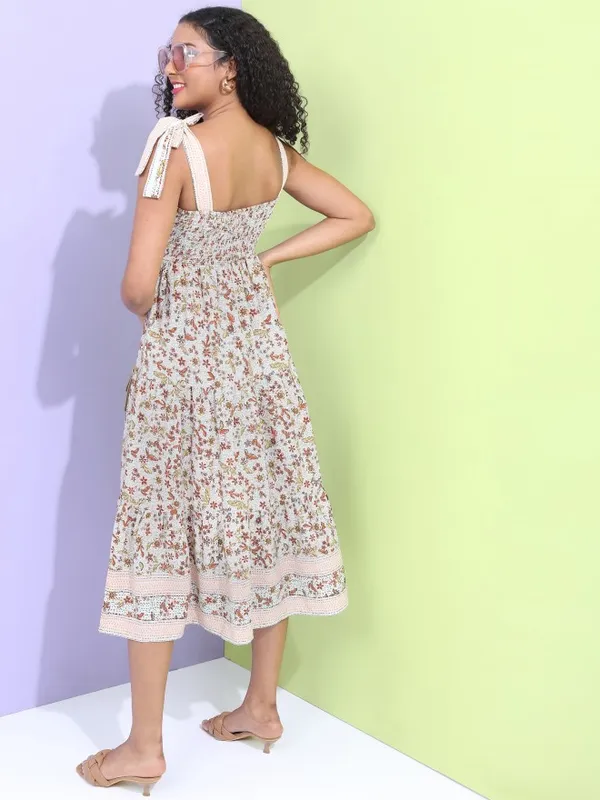  Tokyo Talkies Women Blue Printed A-Line Dresses