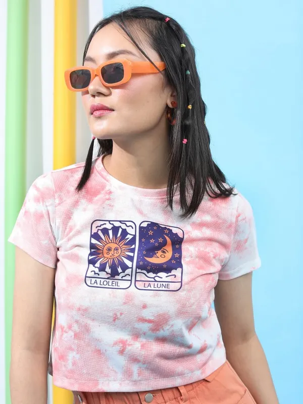  Tokyo Talkies Women Multi Printed Round Neck T-Shirts