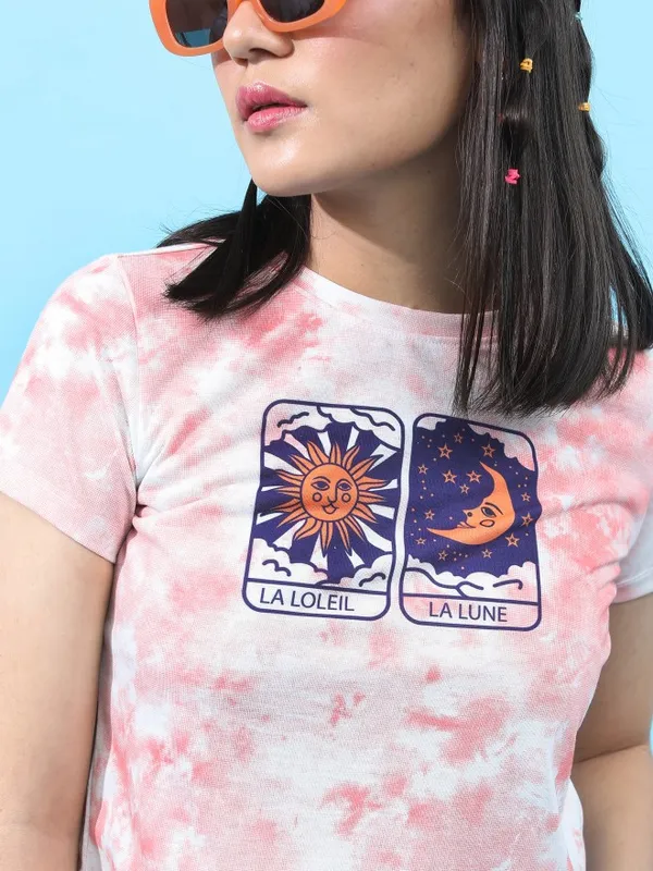  Tokyo Talkies Women Multi Printed Round Neck T-Shirts