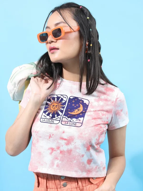  Tokyo Talkies Women Multi Printed Round Neck T-Shirts