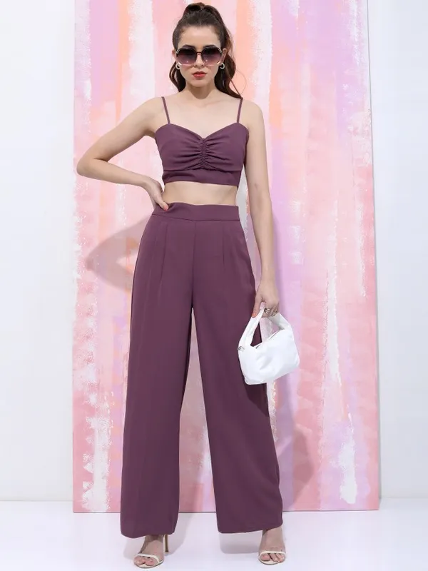  Tokyo Talkies Women Purple Co-Ords