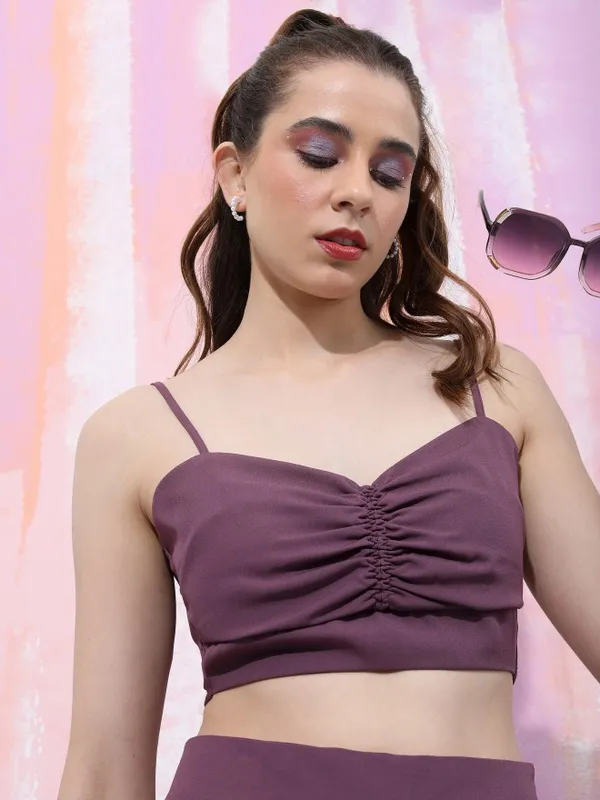  Tokyo Talkies Women Purple Co-Ords