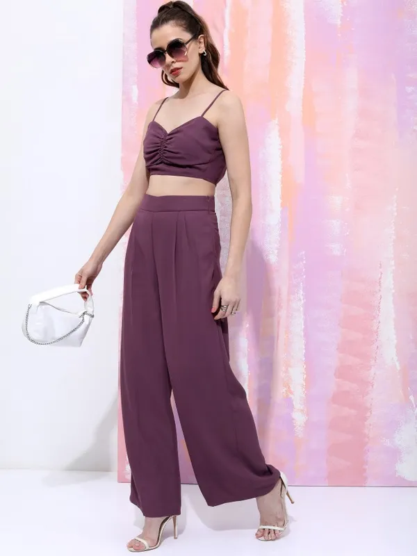  Tokyo Talkies Women Purple Co-Ords