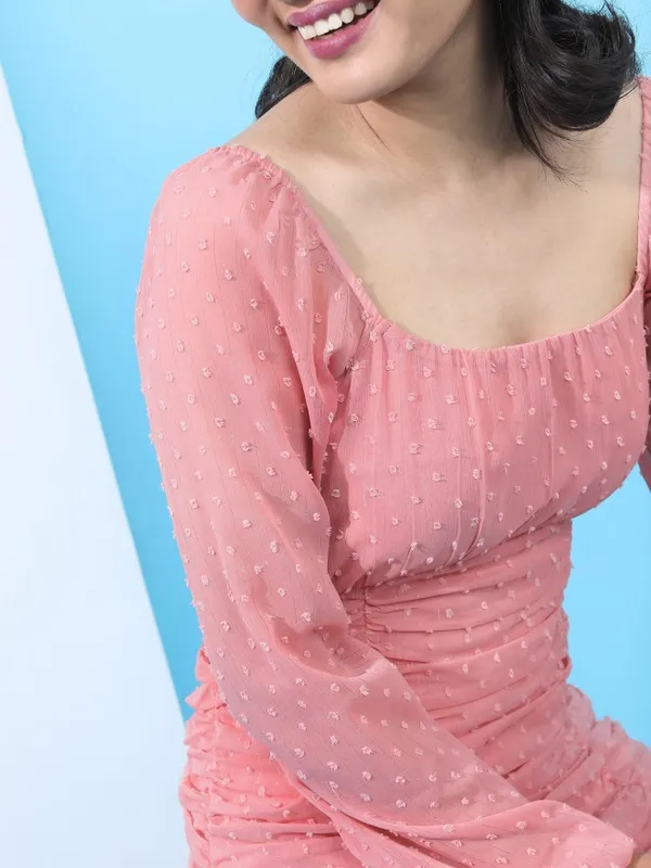 Tokyo Talkies Women Rose Self Design Sheath Dress