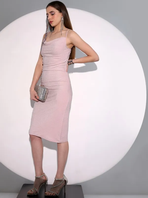  Tokyo Talkies Women Pink Solid Sheath Dresses