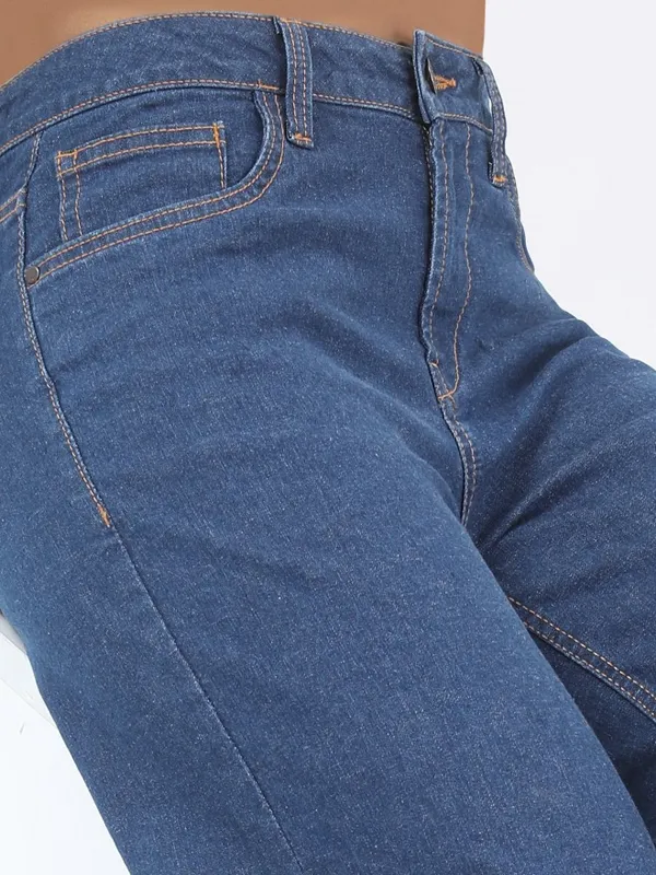  Tokyo Talkies Women Blue Wide Leg Clean Look Jeans