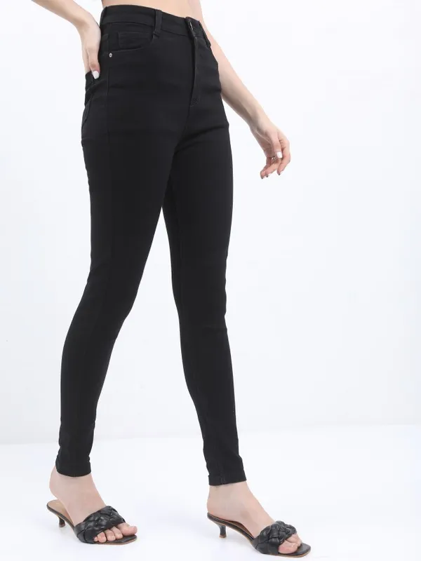  Tokyo Talkies Women Black Skinny Fit Clean Look Jeans