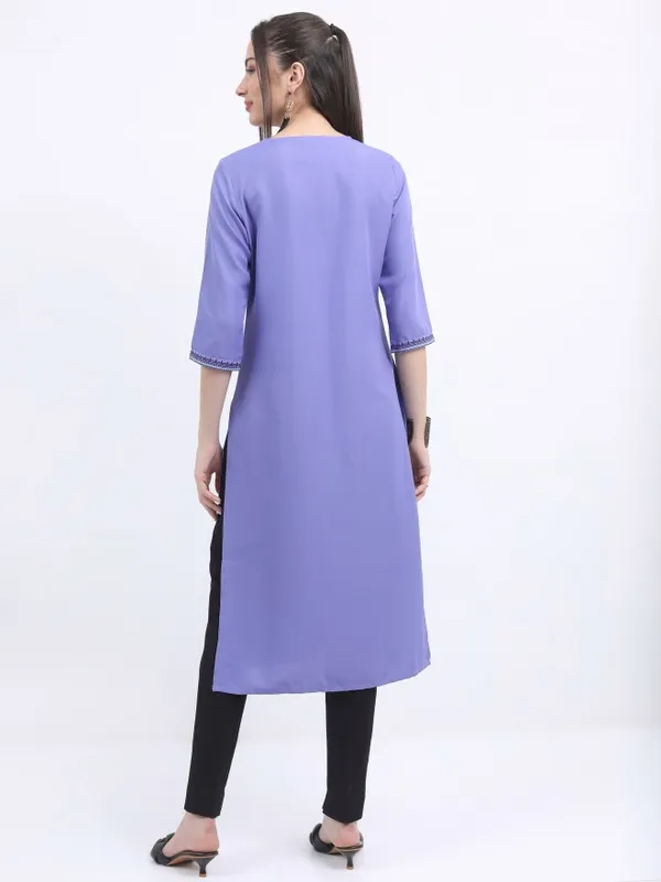  Ketch Women Blue Printed Straight Kurtas