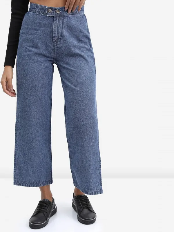 Tokyo Talkies Women Blue Straight Fit Jeans