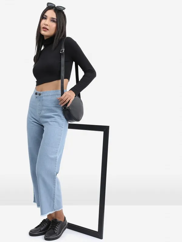  Tokyo Talkies Women Blue Straight Fit Clean Look Jeans
