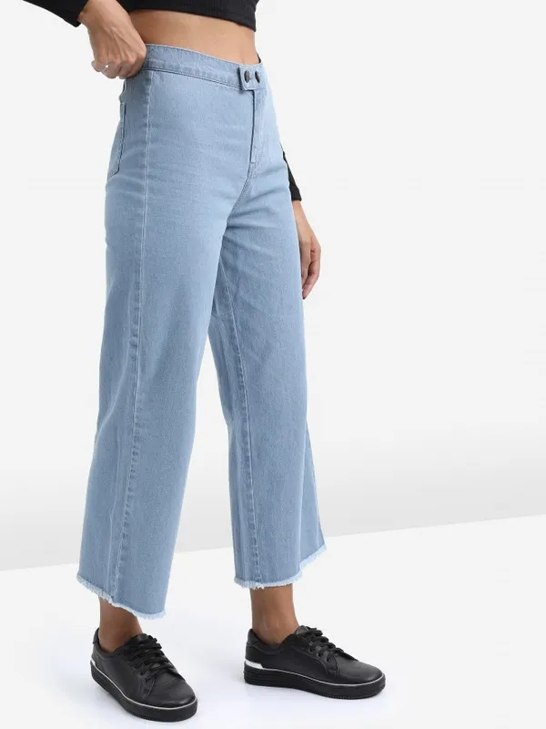  Tokyo Talkies Women Blue Straight Fit Clean Look Jeans