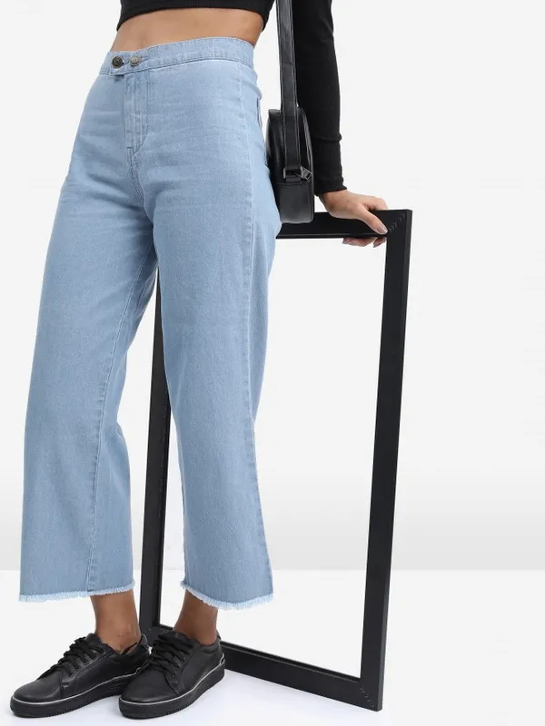 Tokyo Talkies Women Blue Straight Fit Jeans