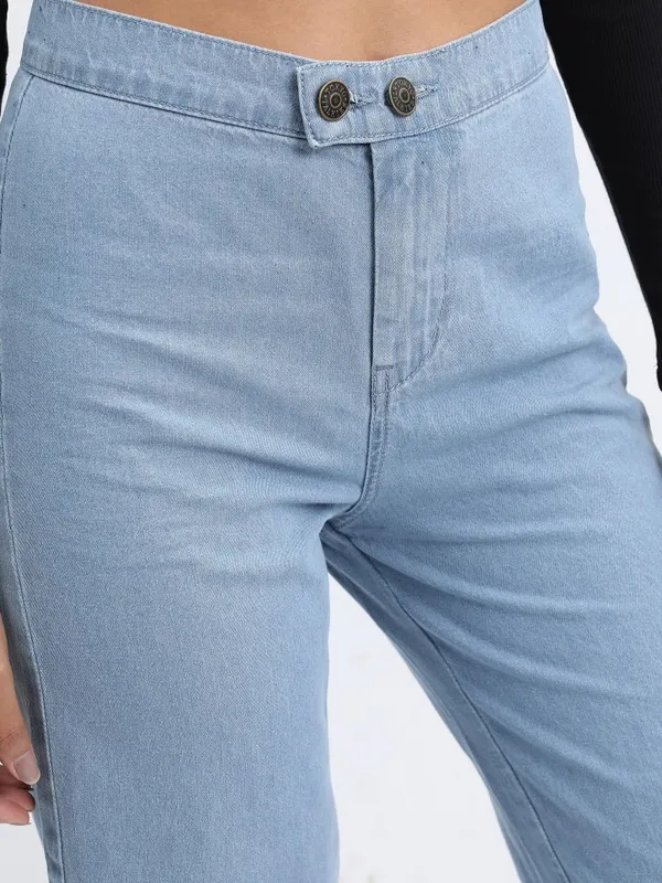 Tokyo Talkies Women Blue Straight Fit Jeans