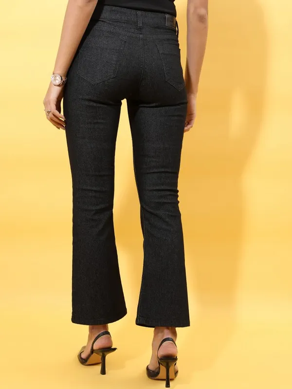  Tokyo Talkies Women Black Bootcut Clean Look Jeans