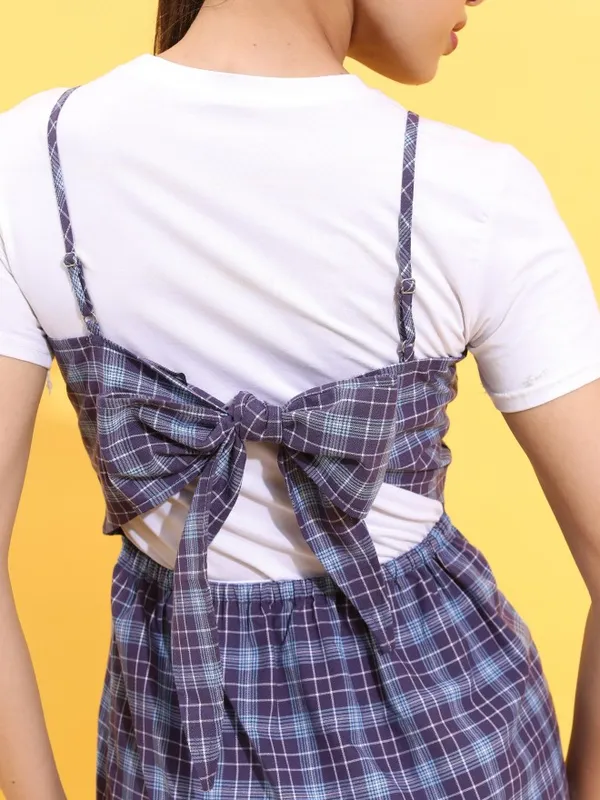 Checked A-Line Dress