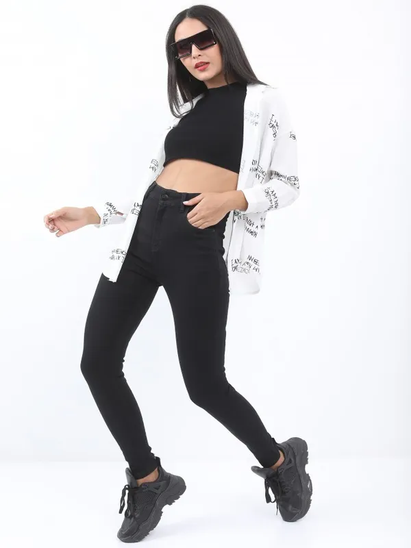  Ketch Women Black Skinny Fit Clean Look Jeans