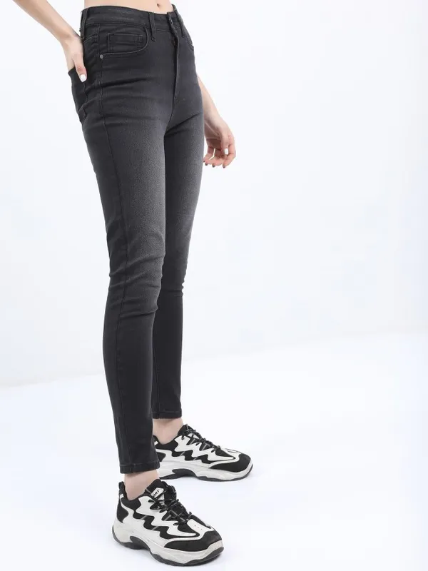  Ketch Women Black Skinny Fit Clean Look Jeans