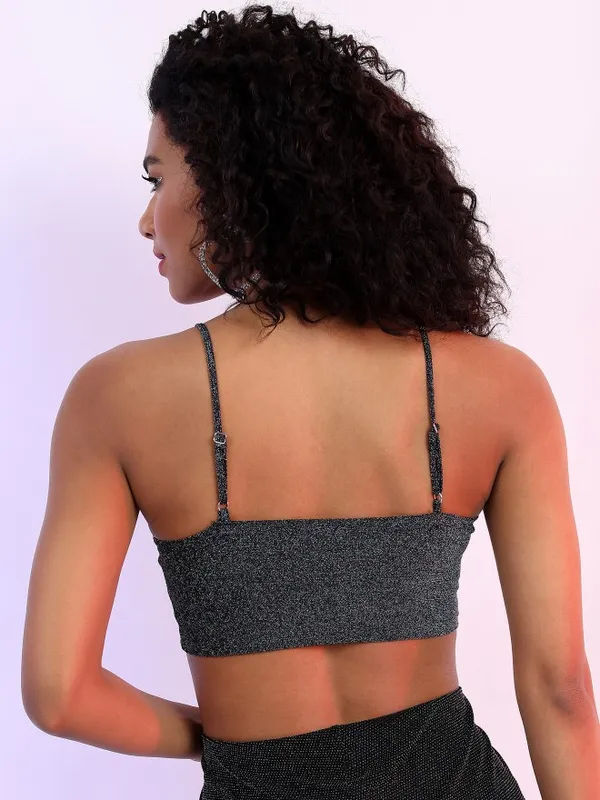 Ketch Women Black Self Design Fitted Tops