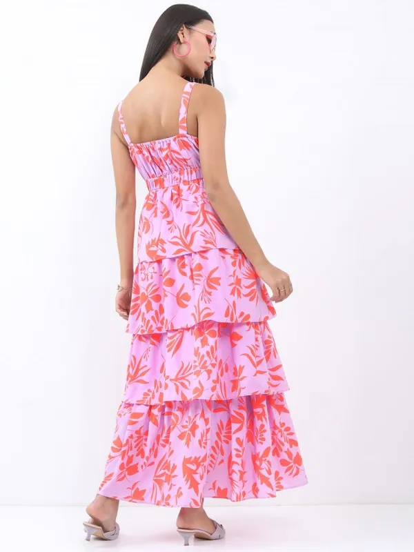  Ketch Women Purple Printed A-Line Dresses