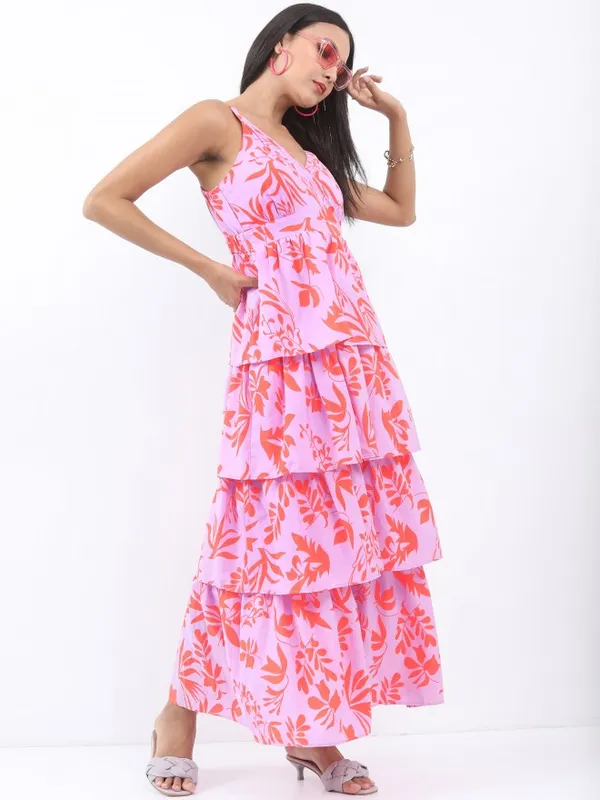  Ketch Women Purple Printed A-Line Dresses