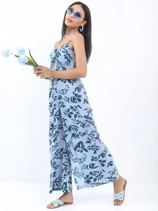  Ketch Women Blue Printed Jumpsuits