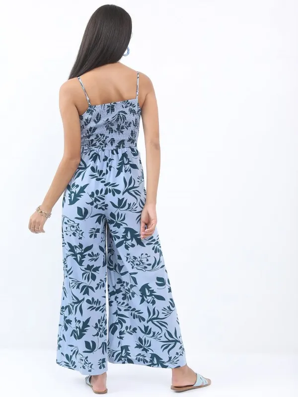  Ketch Women Blue Printed Jumpsuits