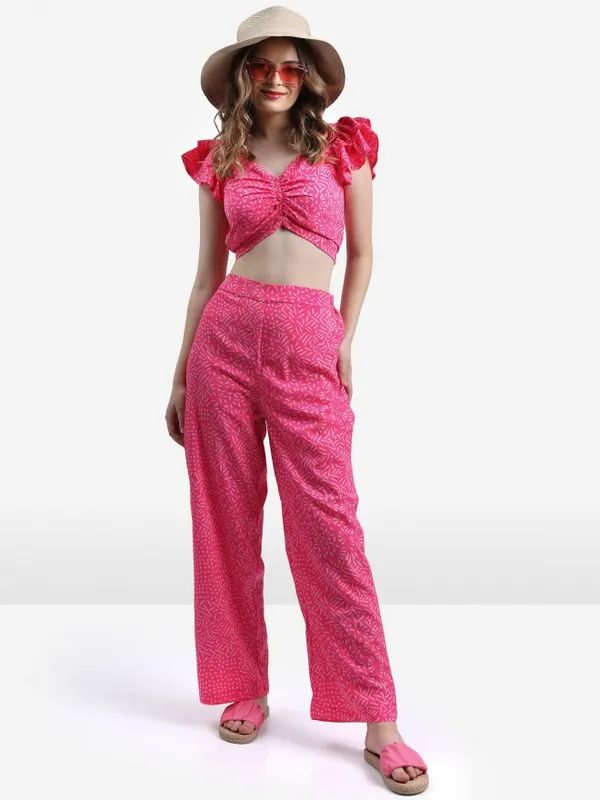  Ketch Women Pink Co-Ords
