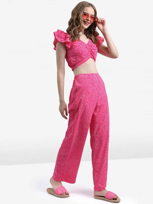  Ketch Women Pink Co-Ords