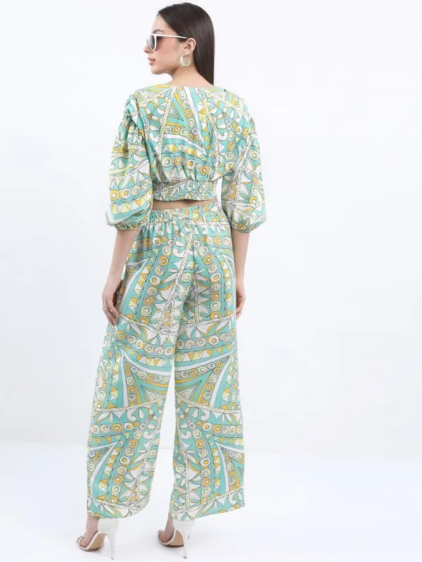 Ketch Women Green Top With Trouser