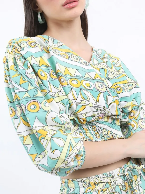 Ketch Women Green Top With Trouser