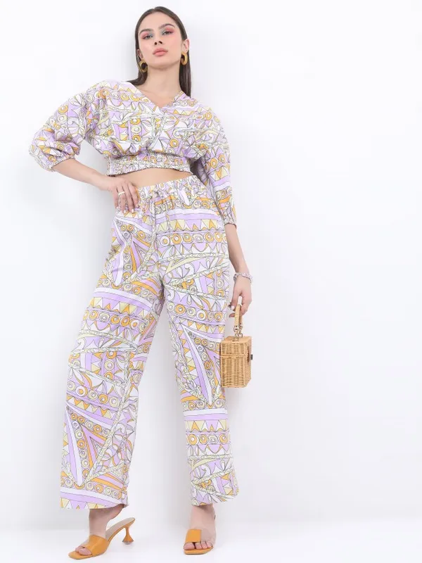 Women Crop Top with Pant Co-ords