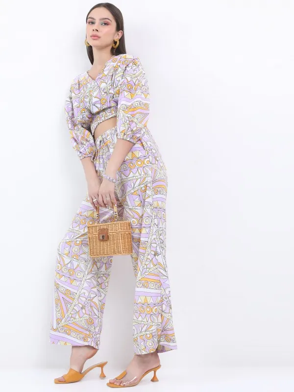 Women Crop Top with Pant Co-ords