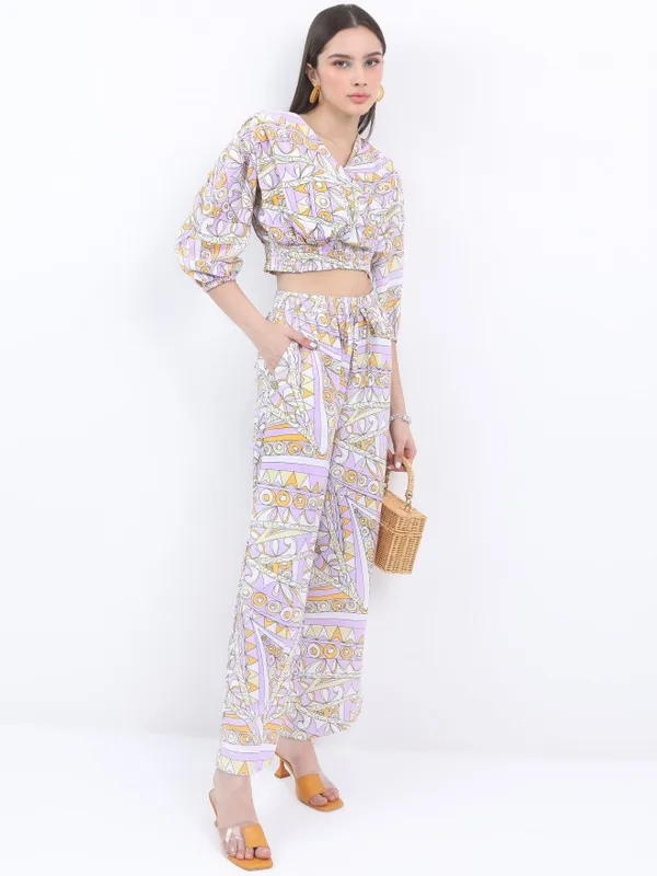 Women Crop Top with Pant Co-ords