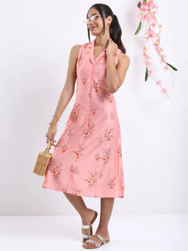 Printed A-Line Dress