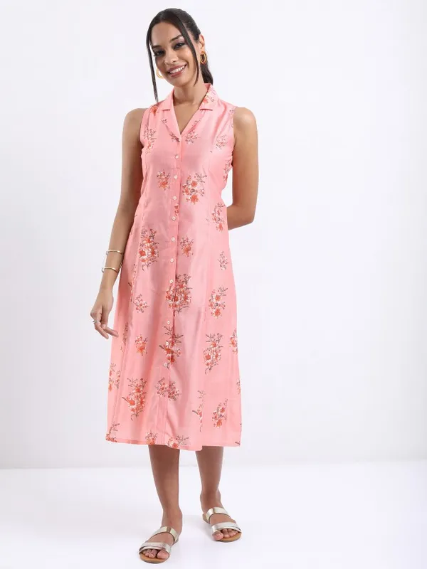 Printed A-Line Dress