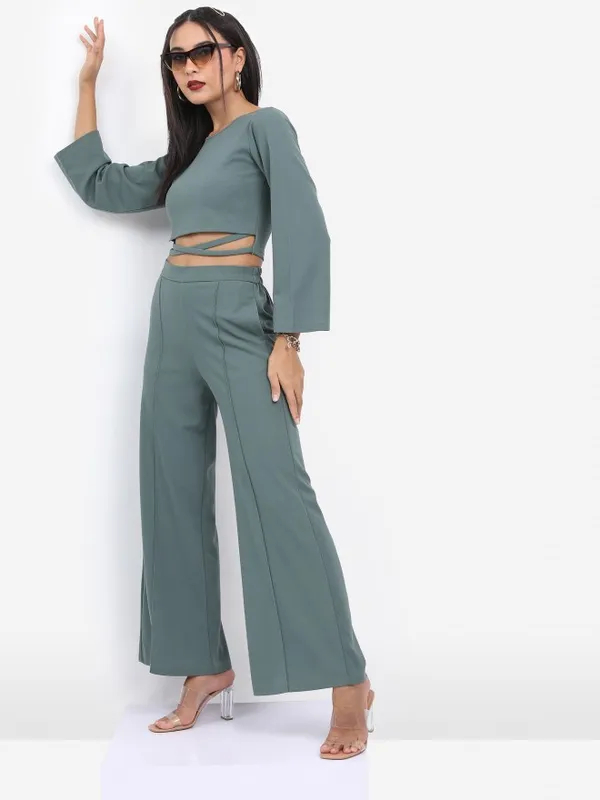  Ketch Women Green Co-Ords