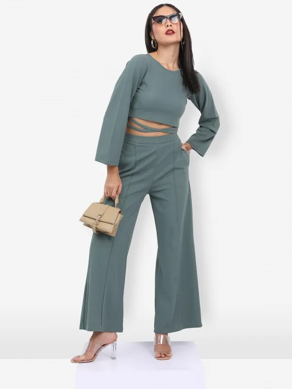  Ketch Women Green Co-Ords