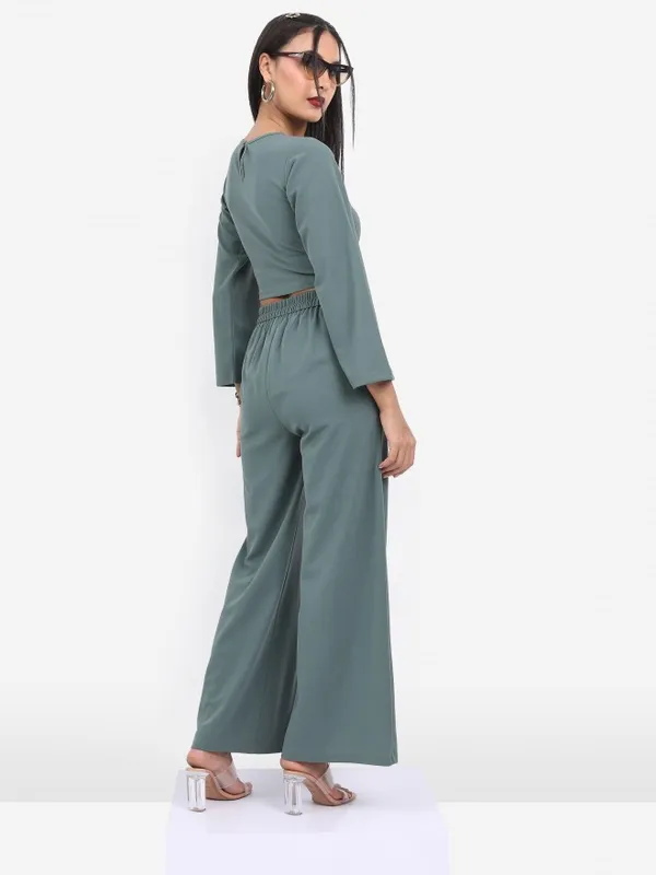  Ketch Women Green Co-Ords