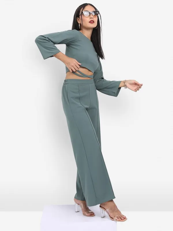  Ketch Women Green Co-Ords