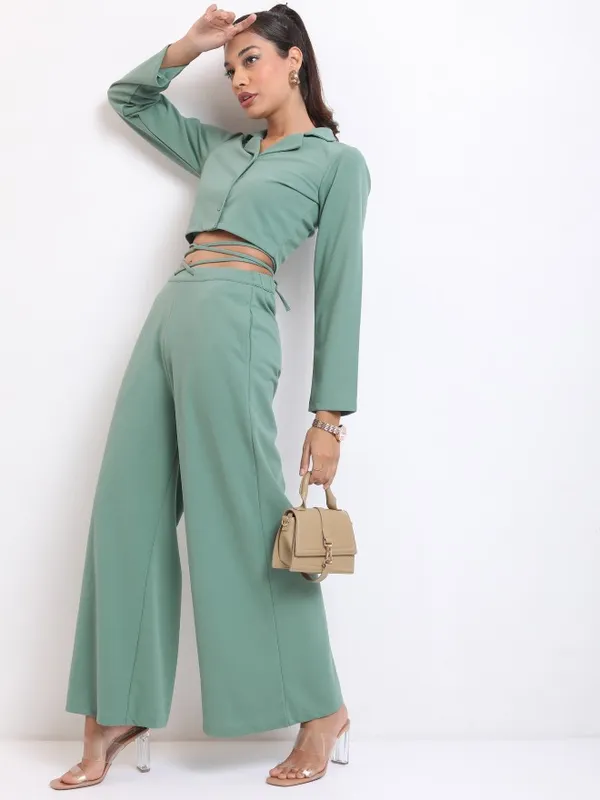 Ketch Women Green Co-Ords