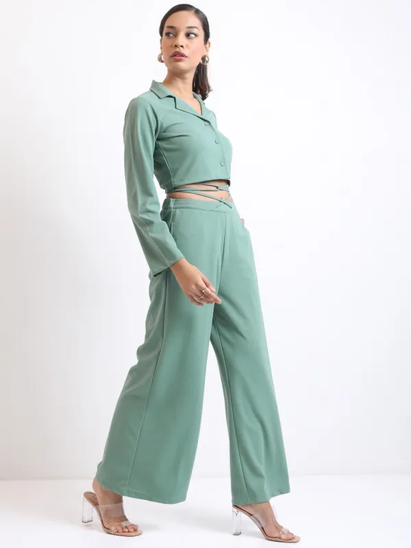  Ketch Women Green Co-Ords