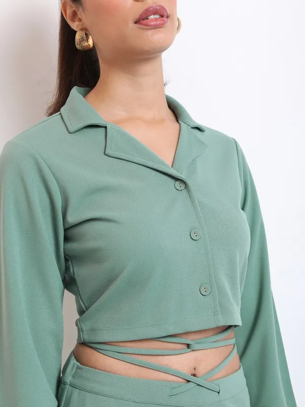  Ketch Women Green Co-Ords