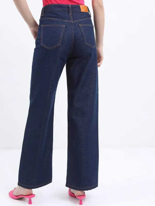  Ketch Women Blue Flared Clean Look Jeans