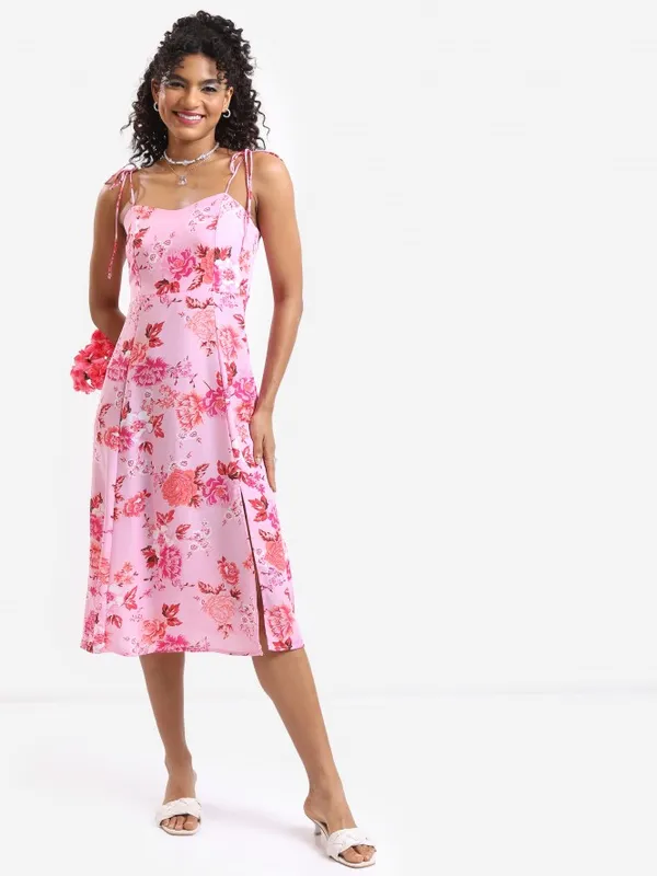  Tokyo Talkies Women Pink Printed A-Line Dresses