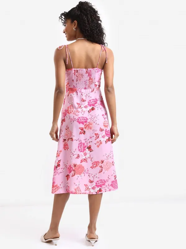  Tokyo Talkies Women Pink Printed A-Line Dresses