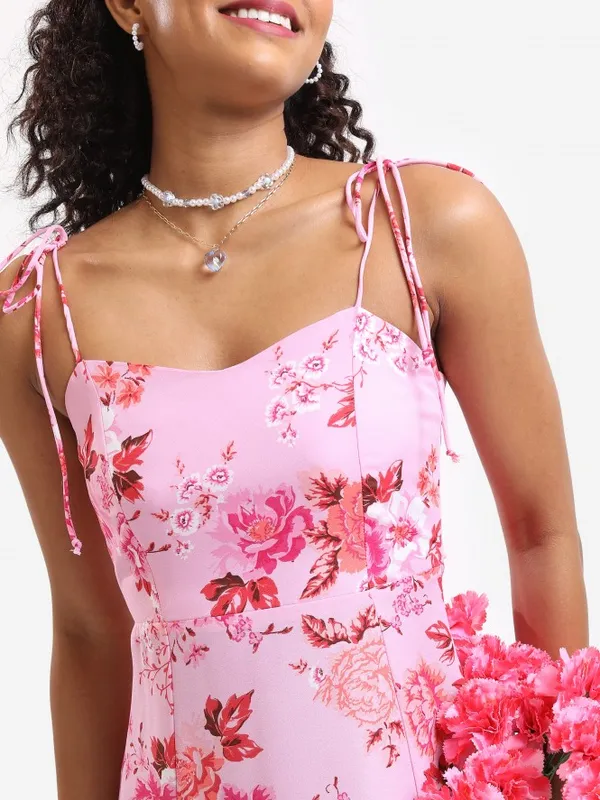  Tokyo Talkies Women Pink Printed A-Line Dresses