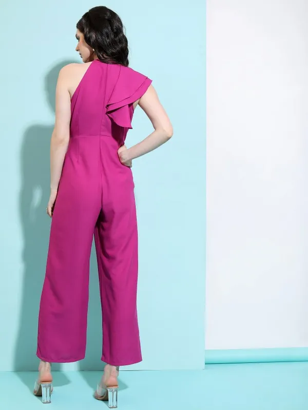  Tokyo Talkies Women Pink Solid Jumpsuits