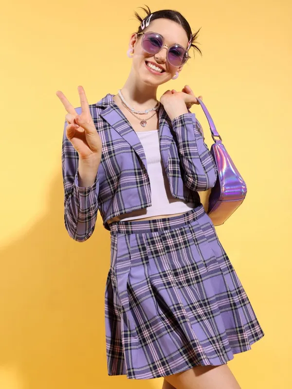  Tokyo Talkies Women Purple Co-Ords