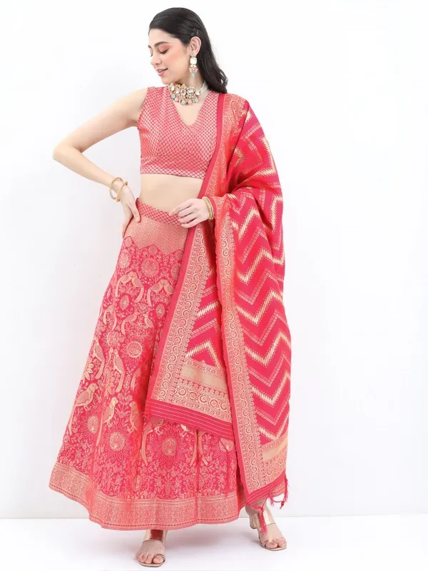  Ketch Women Pink Printed Kurta Sets