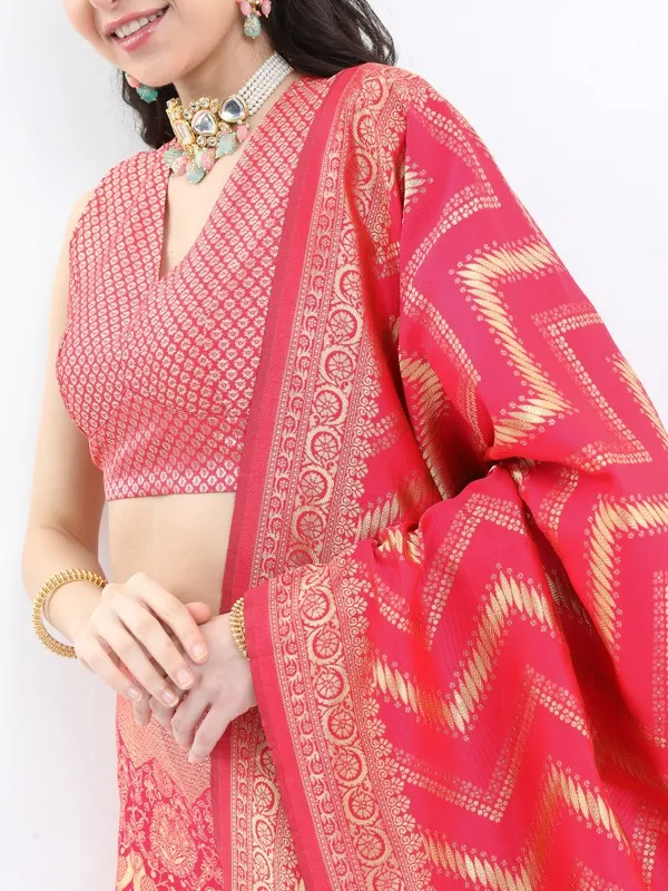  Ketch Women Pink Printed Kurta Sets